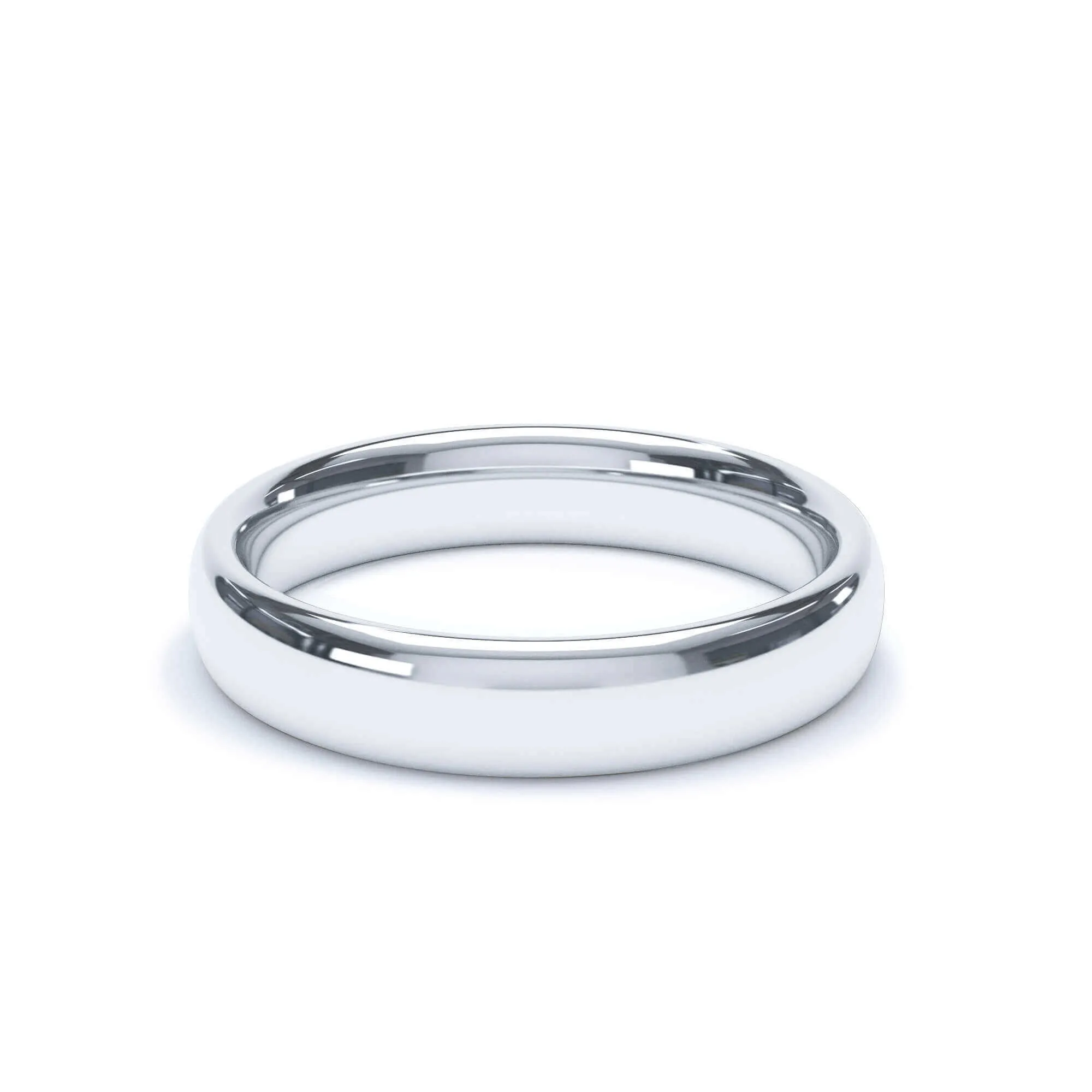 - Oval Profile Wedding Ring 9k White Gold