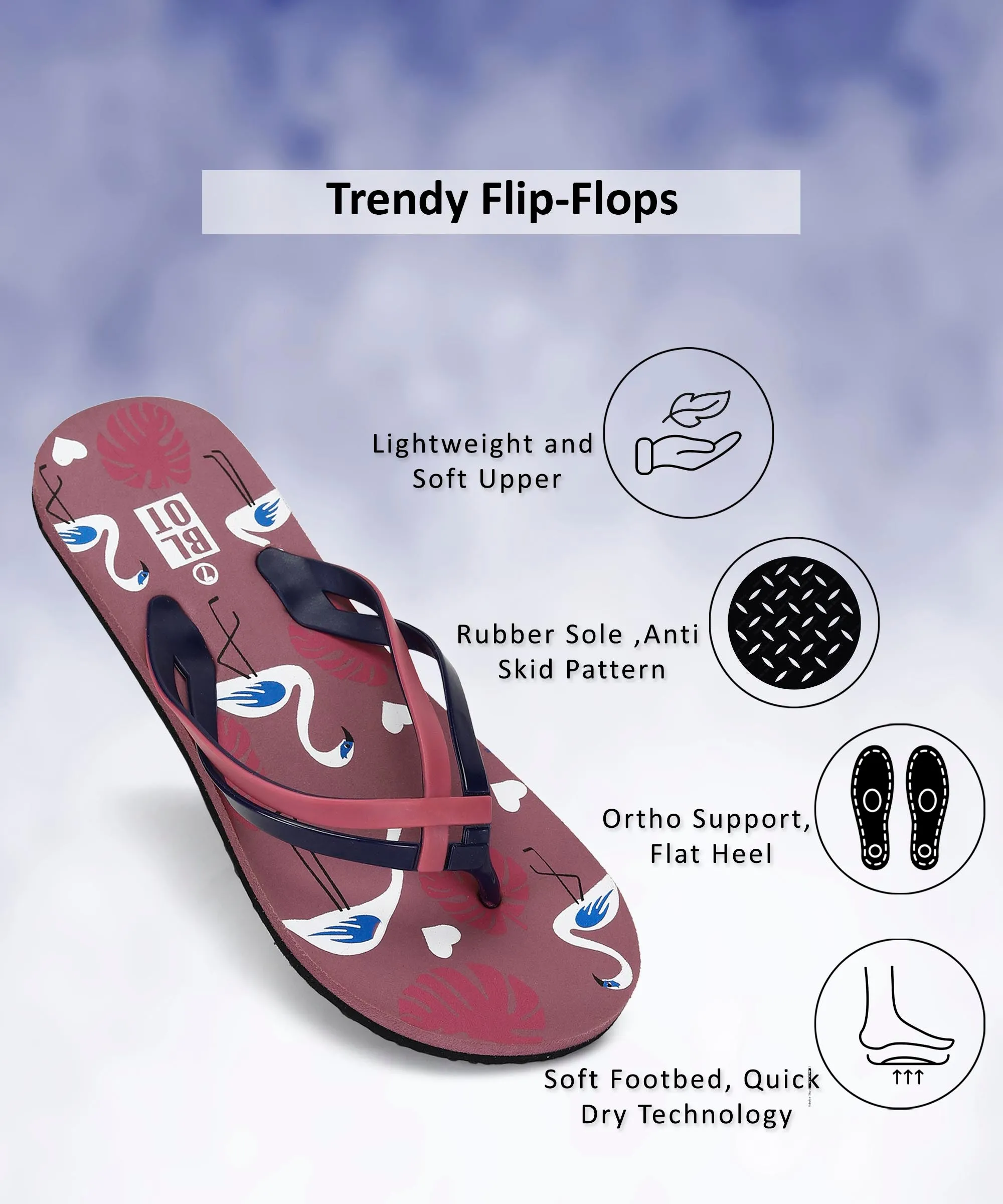 Paragon K3310L Women Stylish Flip Flops | Comfortable Flip Flops for Daily Use | Lightweight and Easy to Wash