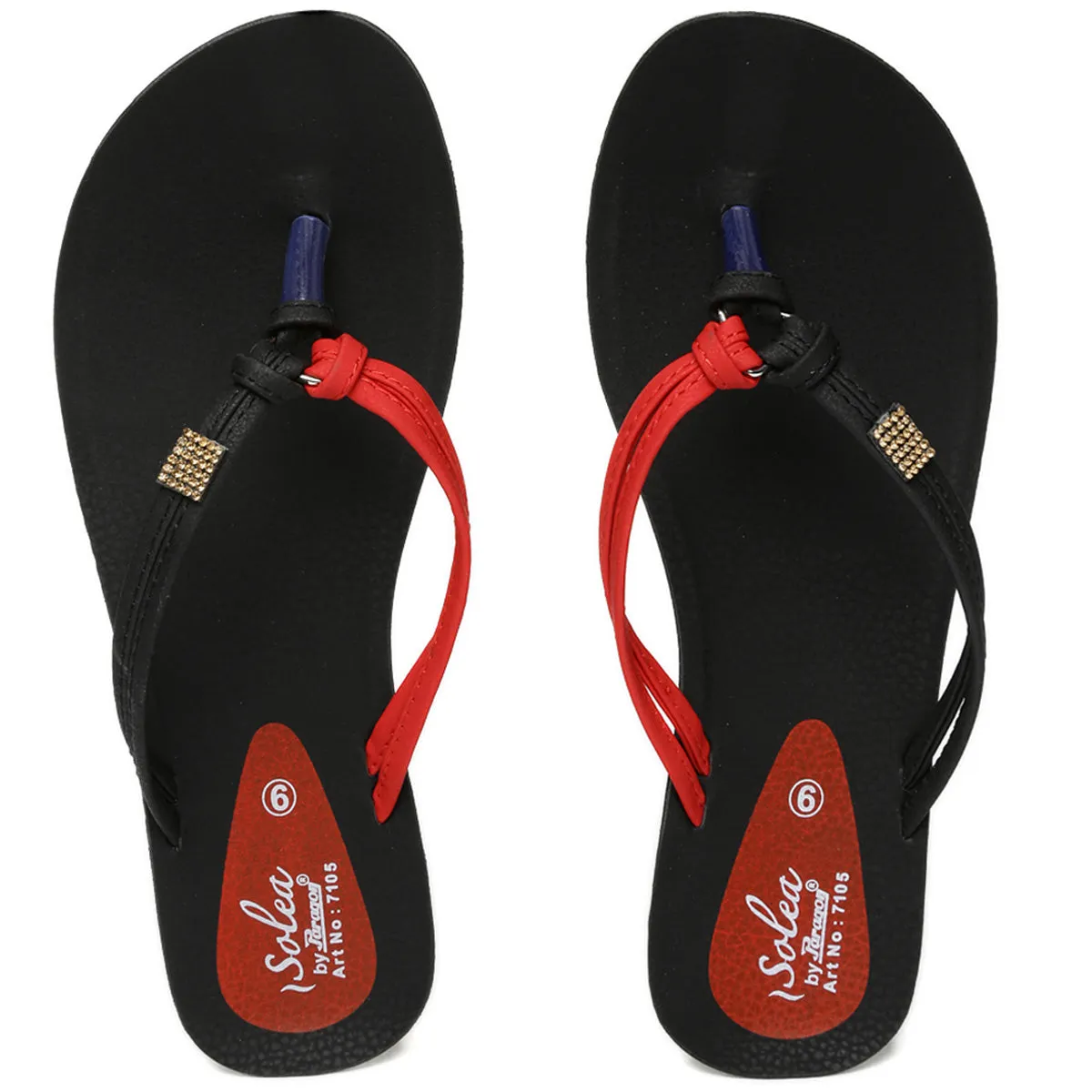 Paragon PU7105L Women Stylish Lightweight Flipflops | Comfortable with Anti skid soles | Casual & Trendy Slippers | Indoor & Outdoor