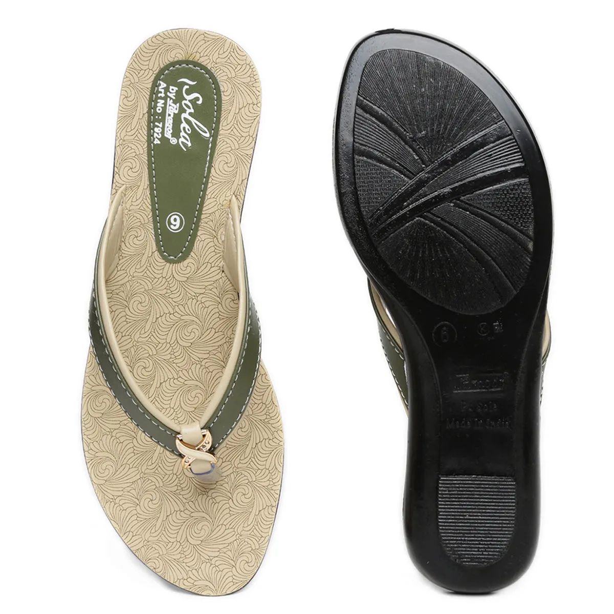 Paragon PU7924L Women Stylish Lightweight Flipflops | Comfortable with Anti skid soles | Casual & Trendy Slippers | Indoor & Outdoor