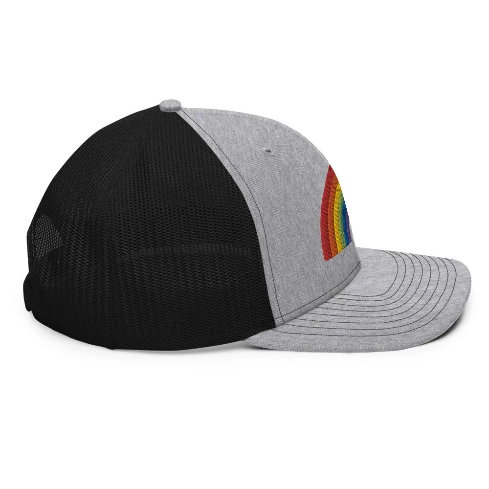 RAINBOW COLLECTION: Embroidered Trucker Style Baseball Cap