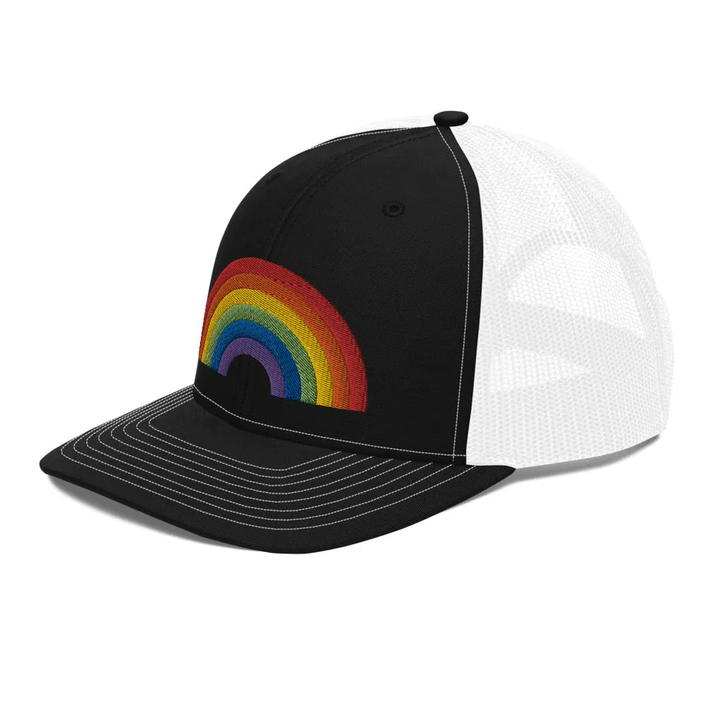 RAINBOW COLLECTION: Embroidered Trucker Style Baseball Cap