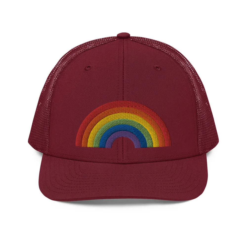 RAINBOW COLLECTION: Embroidered Trucker Style Baseball Cap