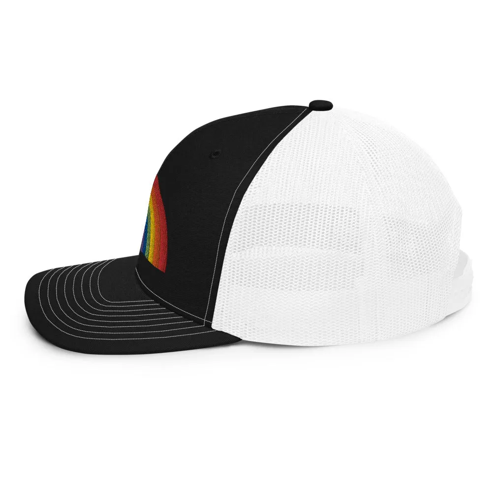 RAINBOW COLLECTION: Embroidered Trucker Style Baseball Cap