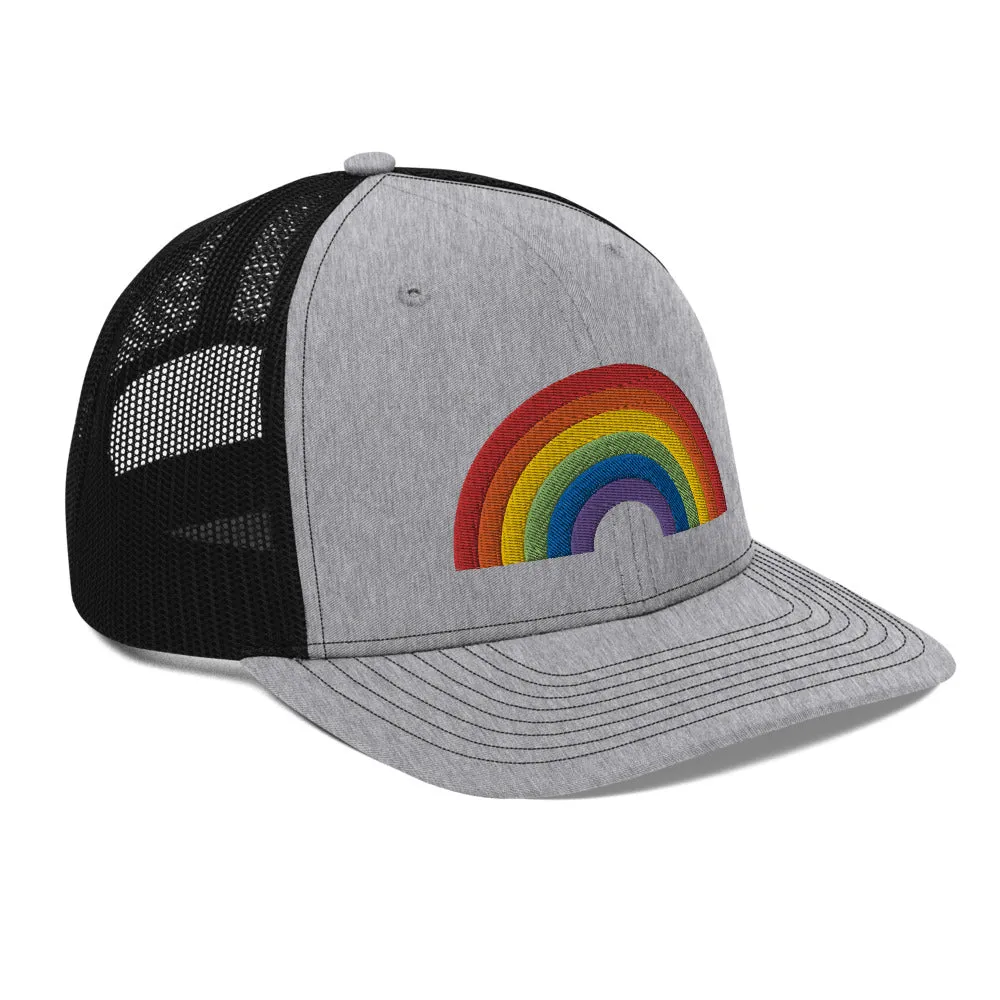 RAINBOW COLLECTION: Embroidered Trucker Style Baseball Cap