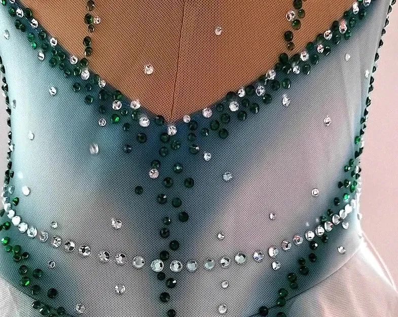 #SK0016 Beautiful  Ice or Figure Skating Dress - Spandex Competition Costume