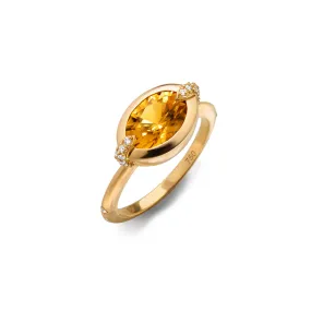 Special Edition Hessonite and Diamond Ring - Sold Out