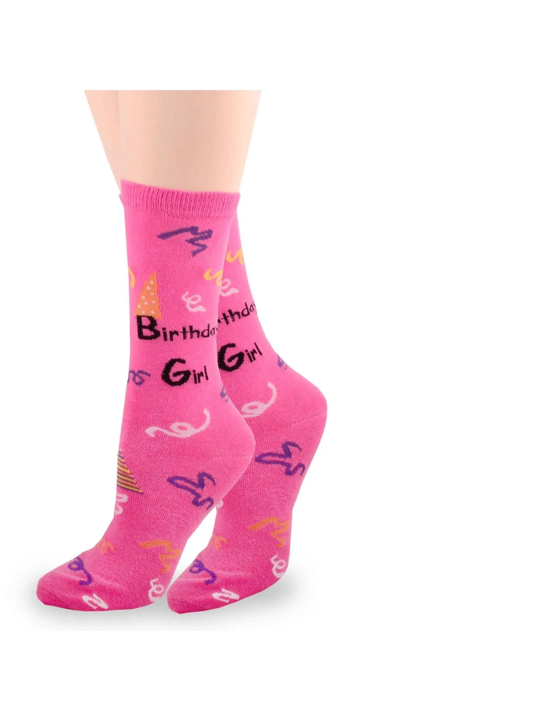 TeeHee Socks Women's Birthday Cotton Crew Queen of the Day 3-Pack (10929)