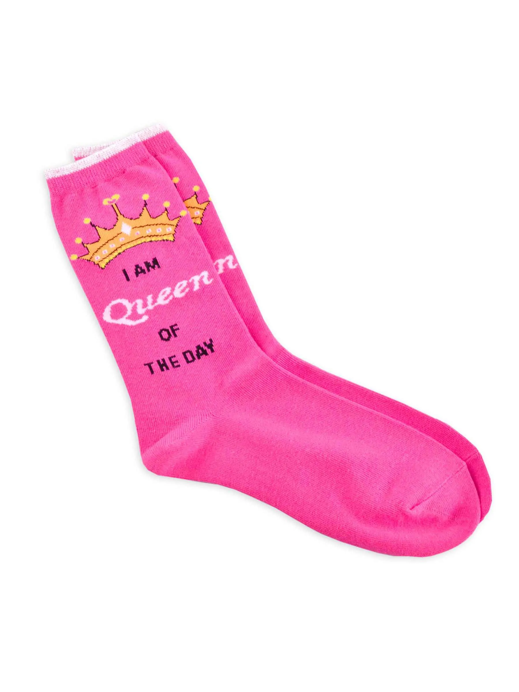 TeeHee Socks Women's Birthday Cotton Crew Queen of the Day 3-Pack (10929)