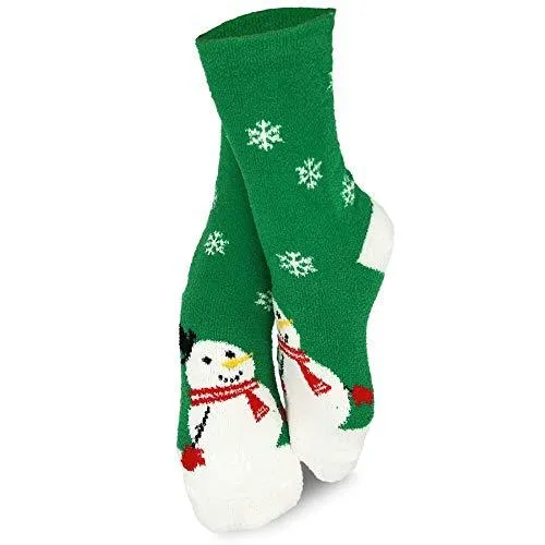 TeeHee Socks Women's Christmas Polyester Crew Assorted 3-Pack (X2010)