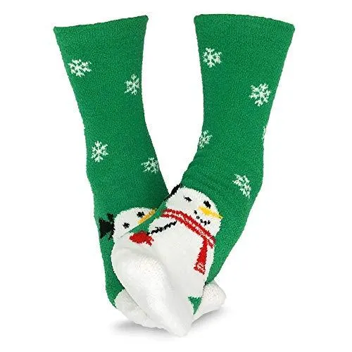 TeeHee Socks Women's Christmas Polyester Crew Assorted 3-Pack (X2010)