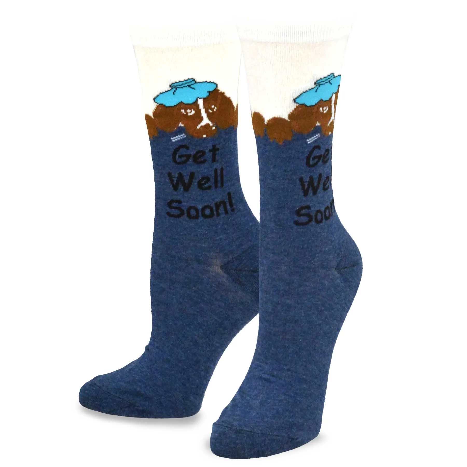 TeeHee Socks Women's Get Well Cotton Crew Assorted Animal 3-Pack (11886)