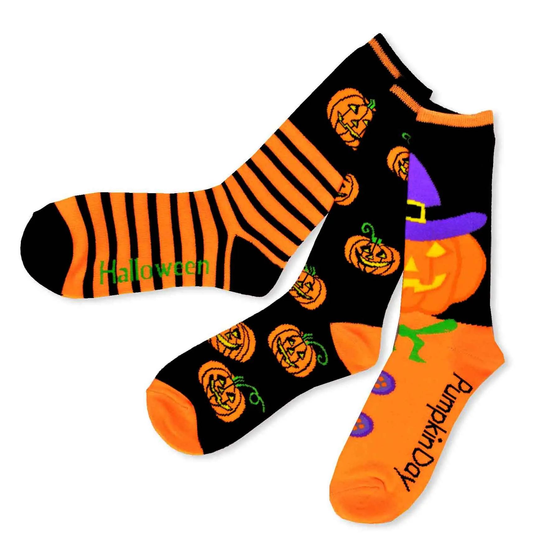 TeeHee Socks Women's Halloween Polyester Crew 3-Pack (11243)