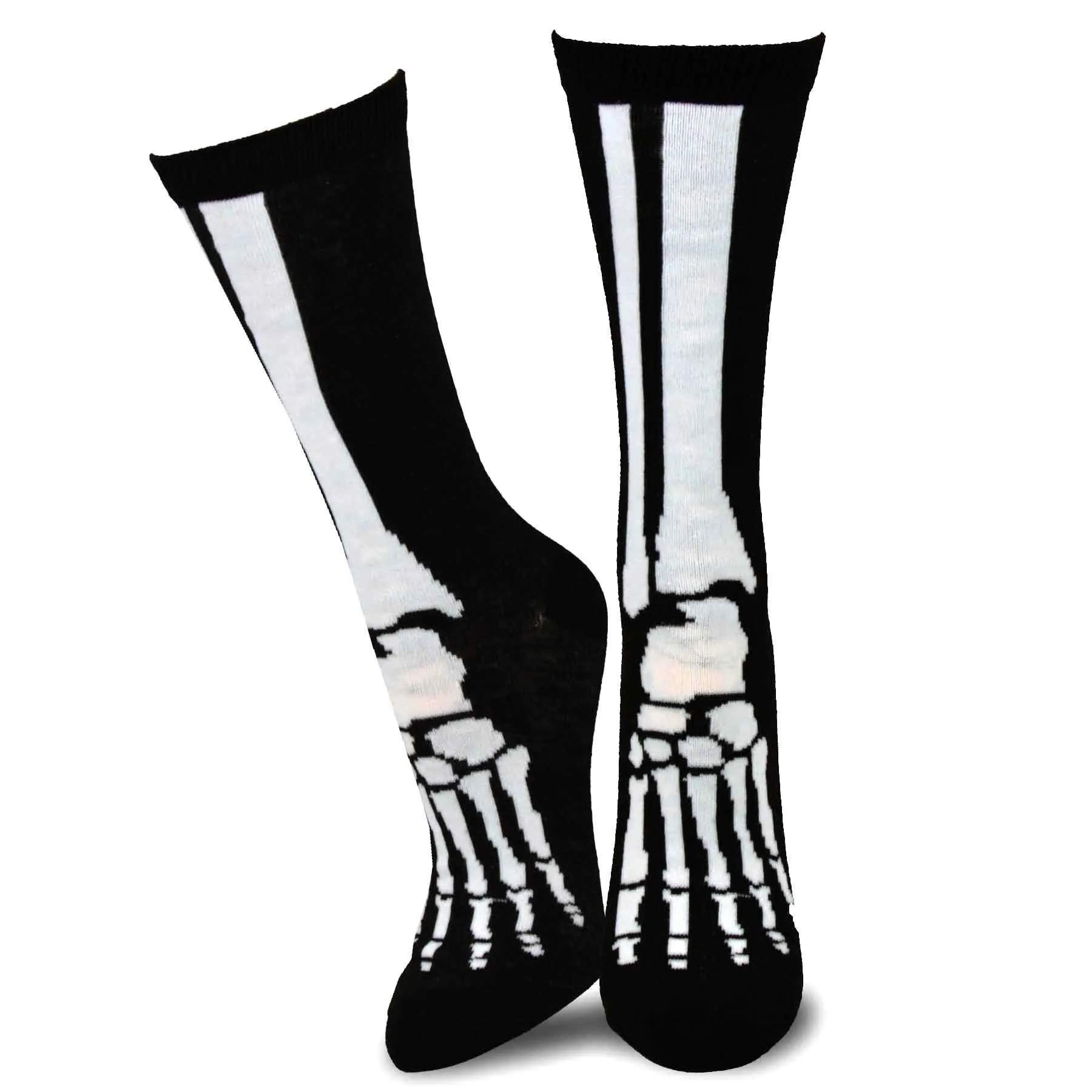 TeeHee Socks Women's Halloween Polyester Crew Bones 3-Pack (10563)