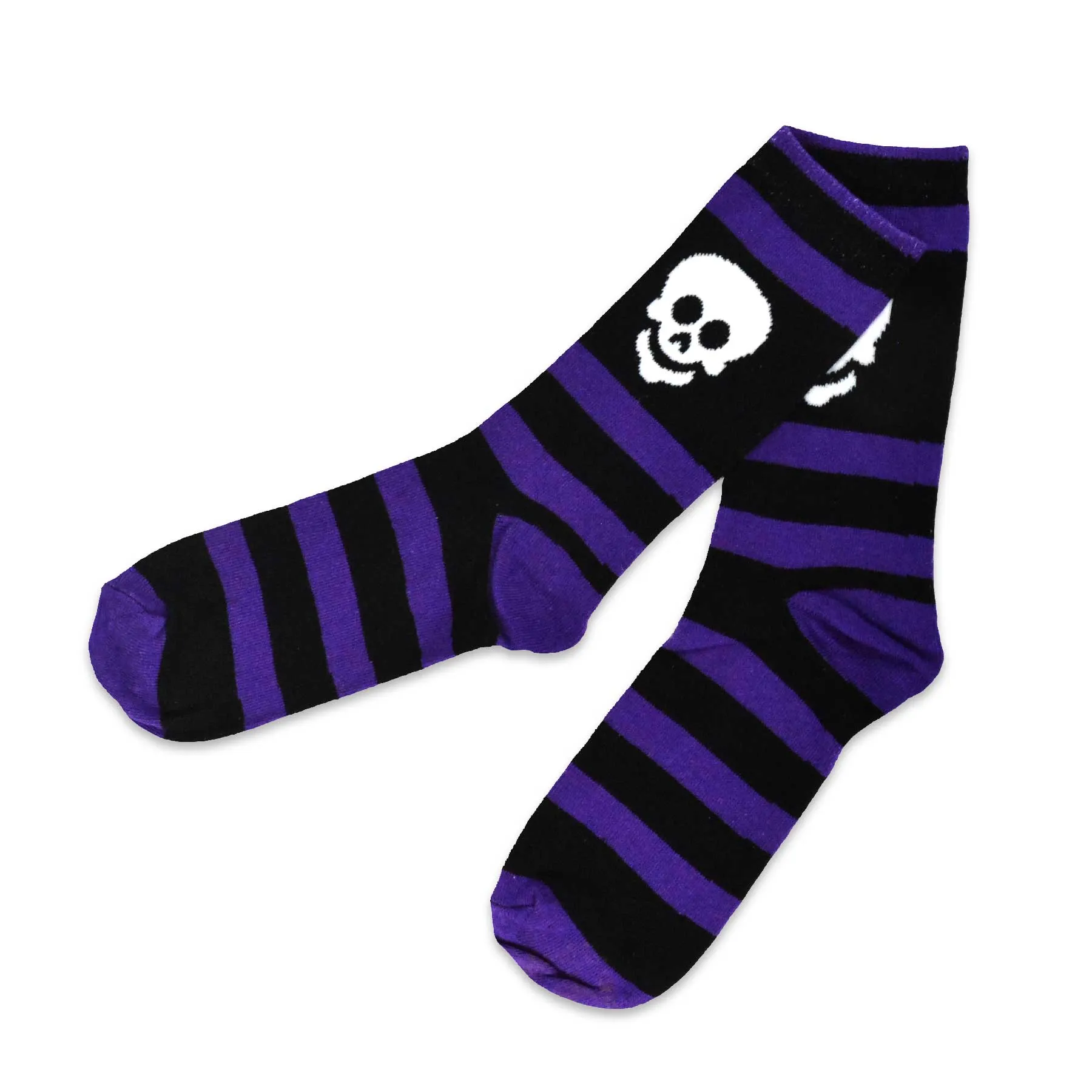 TeeHee Socks Women's Halloween Polyester Crew Ghost, Skeleton 3-Pack (10926)