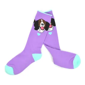 TeeHee Socks Women's Novelty Cotton Crew Dog (W1415)