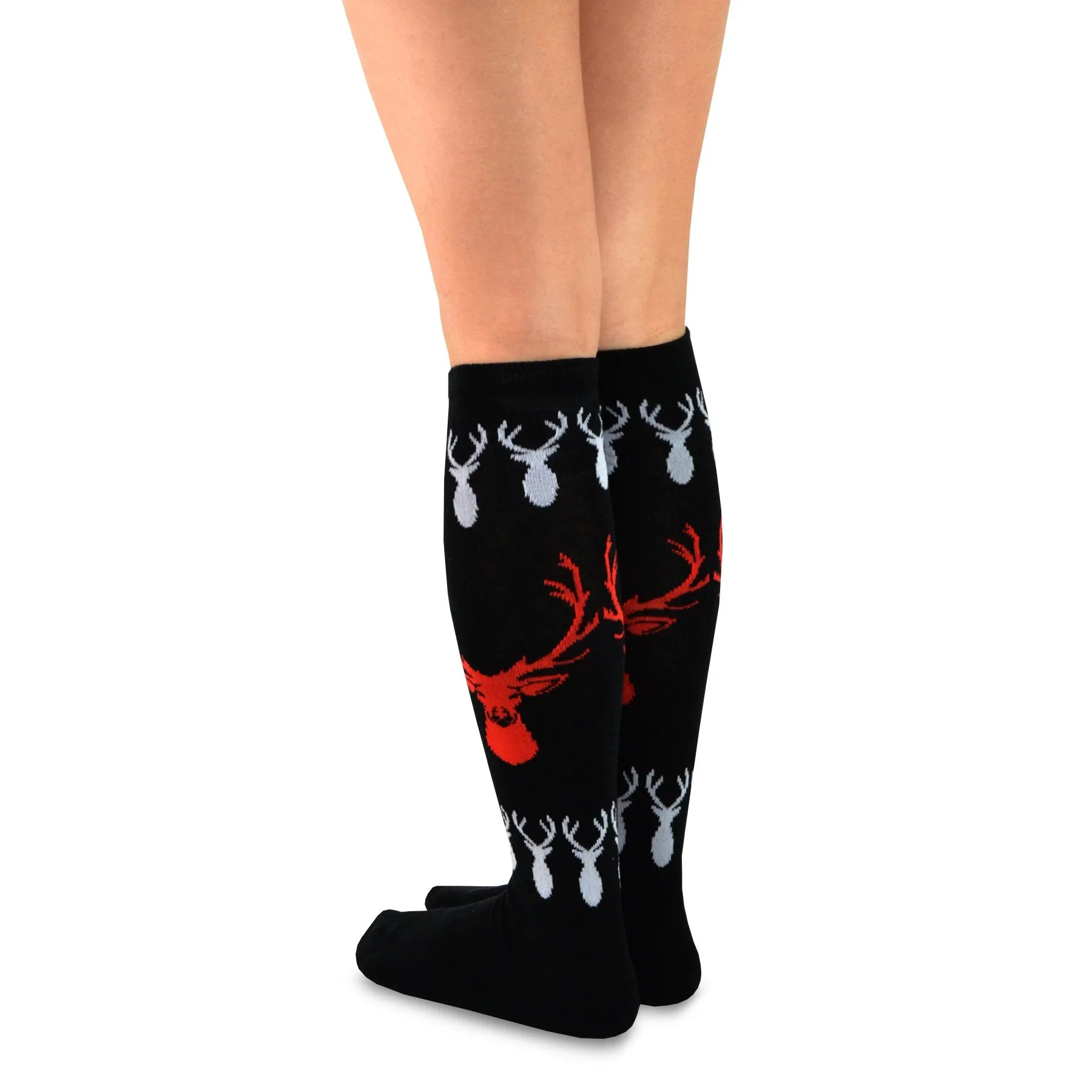 TeeHee Socks Women's Novelty Cotton Knee High Wild Animal 3-Pack (12173)