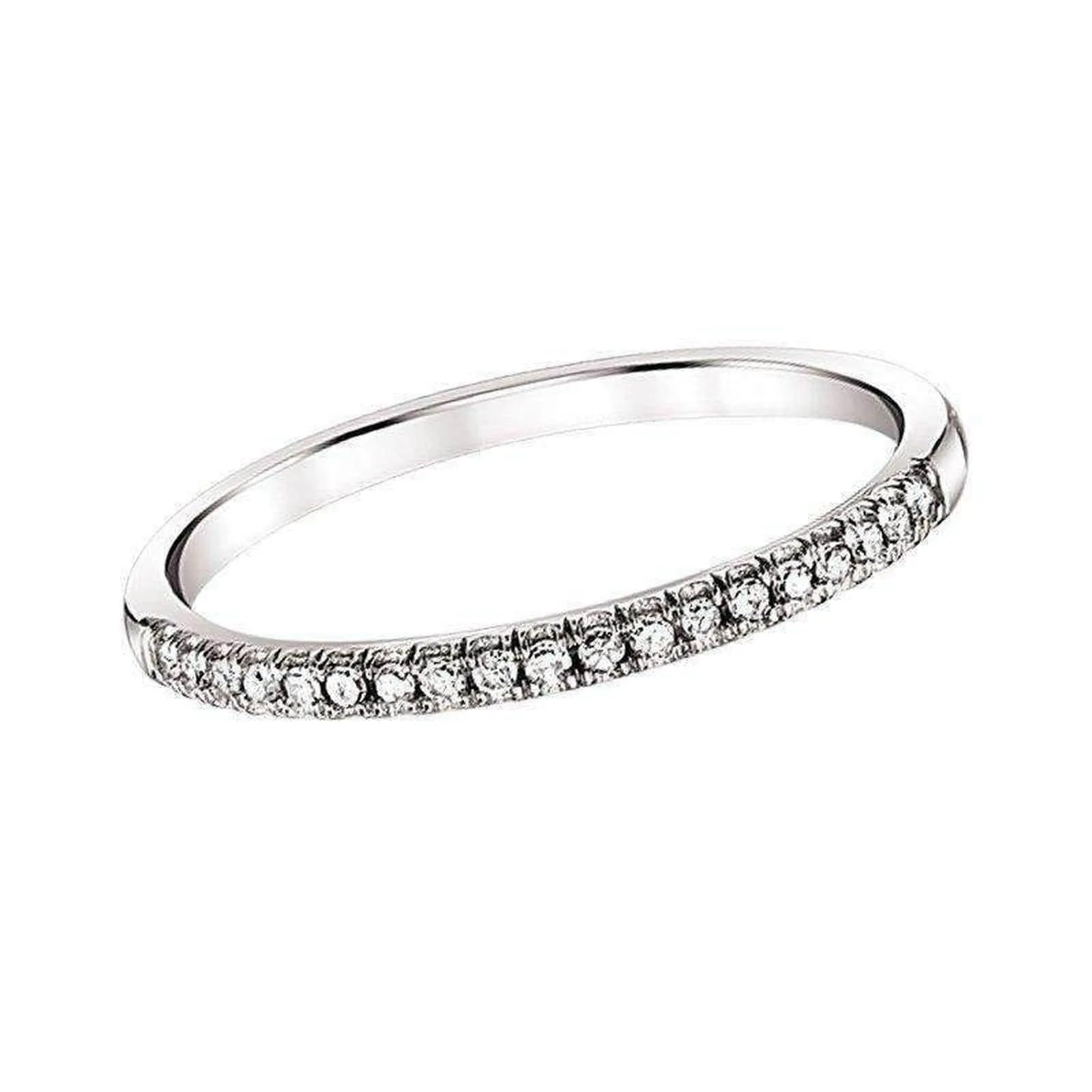 White Gold Diamond Wedding Band 1/10ctw