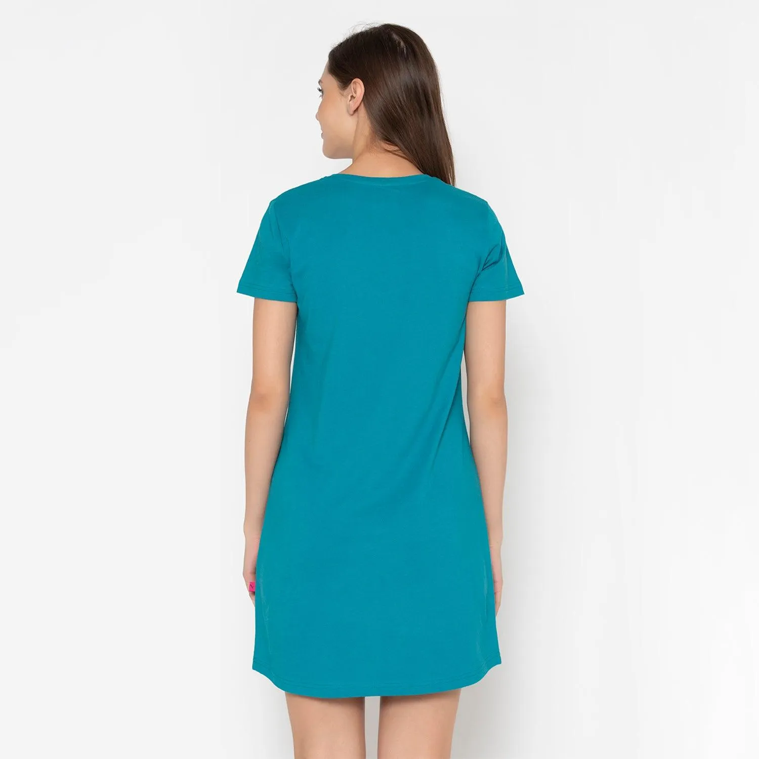 Women Cotton Sleepshirt - Harbour Blue